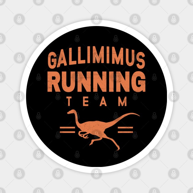 Gallimimus Running Team Magnet by NicGrayTees